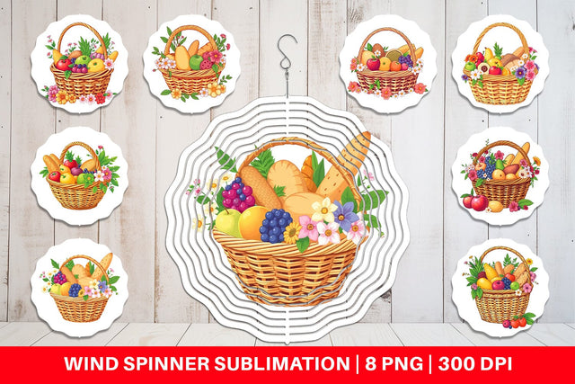 Wind Spinner Spring Picnic Sublimation artnoy 