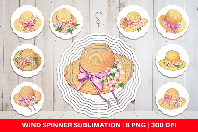 Wind Spinner Spring Sun Hat Sublimation artnoy 
