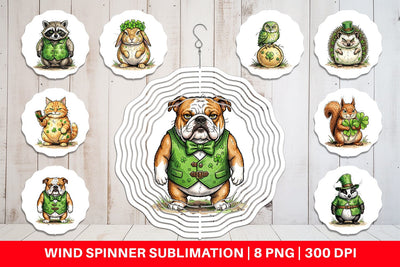Wind Spinner St Paddys Animal Friends Sublimation artnoy 