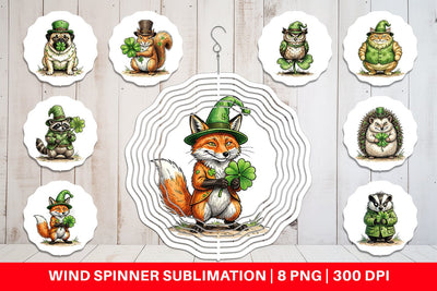 Wind Spinner St Paddys Lucky Animal Sublimation artnoy 