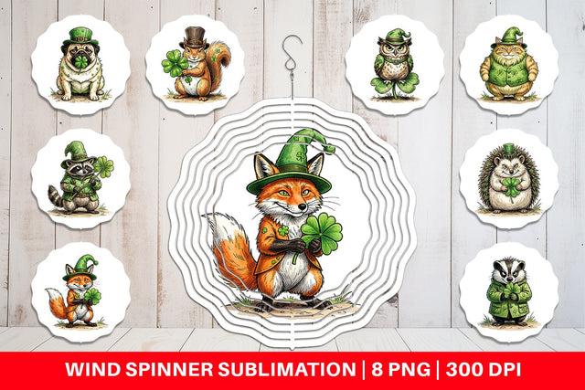 Wind Spinner St Paddys Lucky Animal Sublimation artnoy 