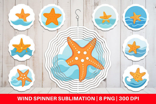 Wind Spinner Starfish Sublimation artnoy 