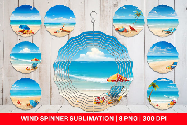 Wind Spinner Summer Beach Sublimation artnoy 