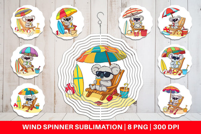 Wind Spinner Summer Koala Sublimation artnoy 