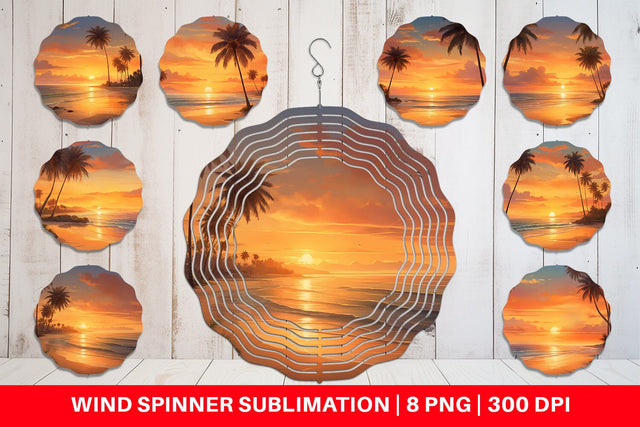 Wind Spinner Summer Sunset Sublimation artnoy 