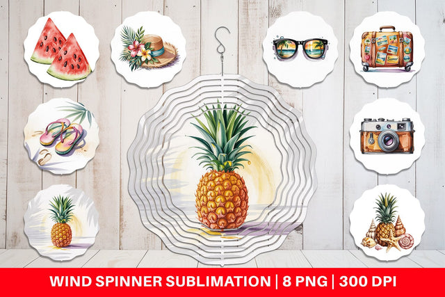 Wind Spinner Summer Vacation Sublimation artnoy 