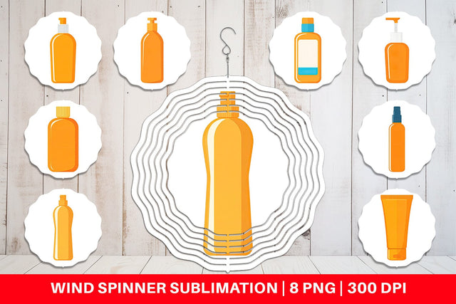 Wind Spinner Sunblock Bottle Sublimation artnoy 