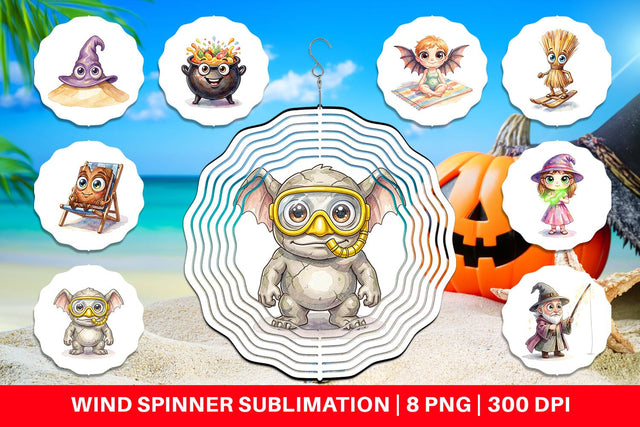 Wind Spinner Sunburn Sorcery Summerween Sublimation artnoy 