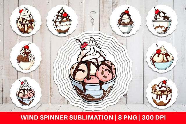 Wind Spinner Sundae Delight Sublimation artnoy 