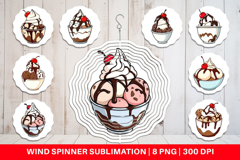 Wind Spinner Sundae Delight Sublimation artnoy 