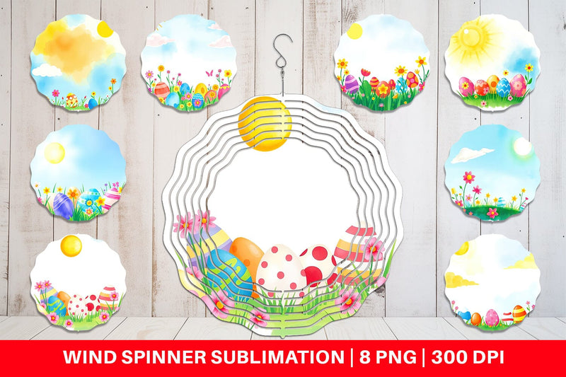 Wind Spinner Sunny Sky with Easter Sublimation artnoy 