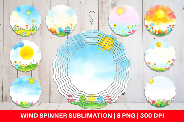 Wind Spinner Sunny Sky with Easter Sublimation artnoy 