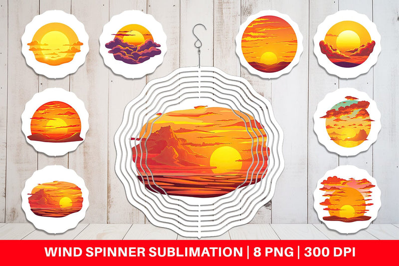 Wind Spinner Sunset Sublimation artnoy 