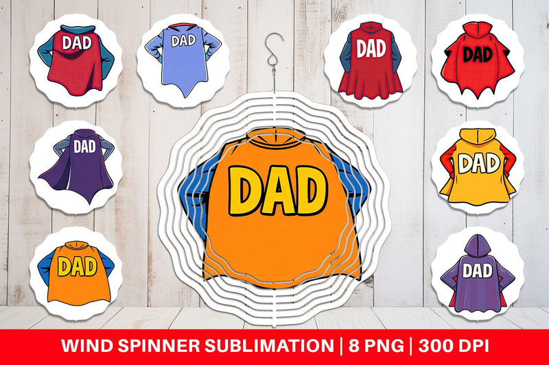 Wind Spinner Super Dad Sublimation artnoy 