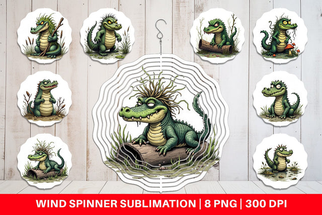 Wind Spinner Swamp Gator Sublimation artnoy 