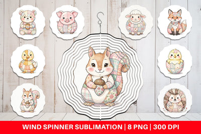 Wind Spinner Sweet Picnic Patchwork Watercolor Sublimation artnoy 