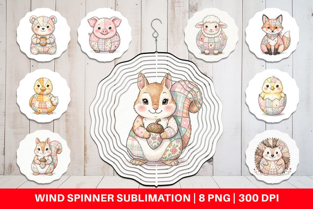 Wind Spinner Sweet Picnic Patchwork Watercolor Sublimation artnoy 