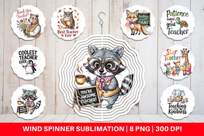 Wind Spinner Teacher Appreciation Sublimation artnoy 