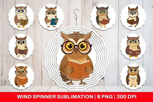 Wind Spinner Teacher Owl Sublimation artnoy 
