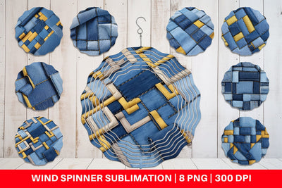 Wind Spinner Textured Denim Sublimation artnoy 