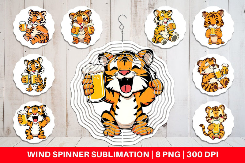 Wind Spinner Tiger Beer Day Sublimation artnoy 