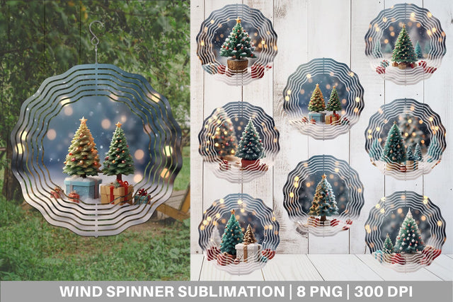 Wind Spinner Tree Christmas Sublimation artnoy 