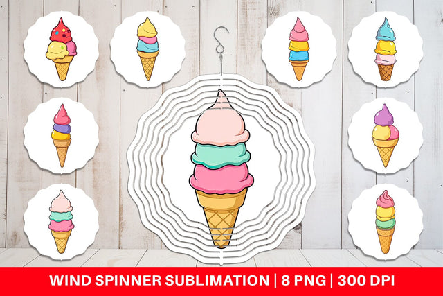 Wind Spinner Triple Scoop Sublimation artnoy 