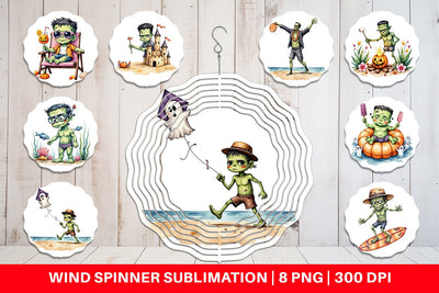 Wind Spinner Tropical Frankenstein Sublimation artnoy 