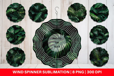 Wind Spinner Tropical Leaves Sublimation artnoy 