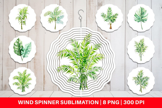 Wind Spinner Tropical Palms Sublimation artnoy 