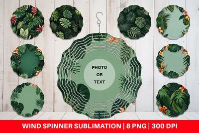 Wind Spinner Tropical Plants Sublimation artnoy 