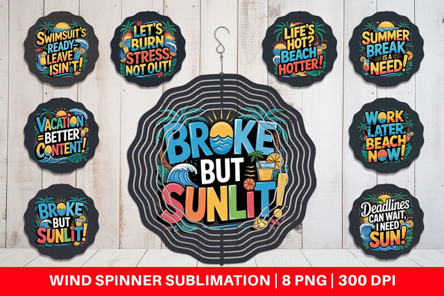 Wind Spinner Tropical Summer Sublimation artnoy 