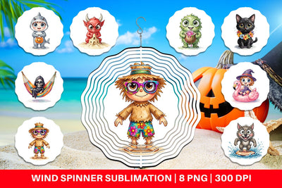 Wind Spinner Tropical Trick or Treater Sublimation artnoy 
