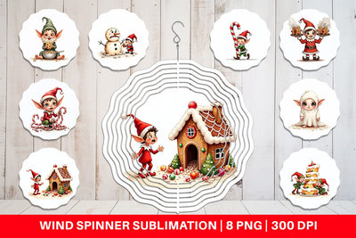 Wind Spinner UglyCute Christmas Bake-Off Disaster Sublimation artnoy 