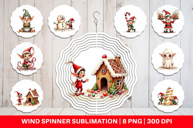Wind Spinner UglyCute Christmas Bake-Off Disaster Sublimation artnoy 