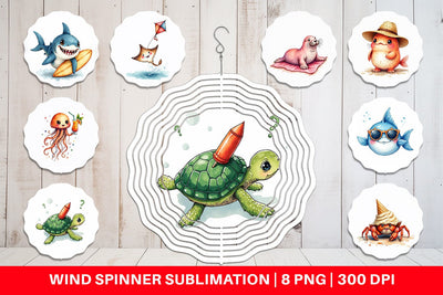 Wind Spinner UglyCute Ocean Oddities Sublimation artnoy 