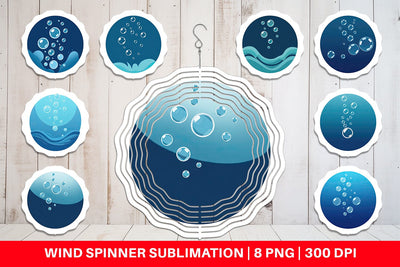 Wind Spinner Underwater Bubbles Sublimation artnoy 