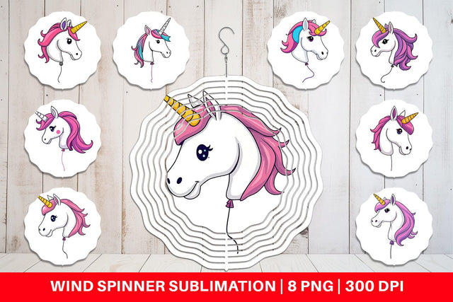 Wind Spinner Unicorn Balloon Sublimation artnoy 