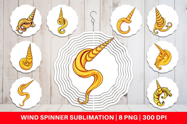 Wind Spinner Unicorn Horn Sublimation artnoy 