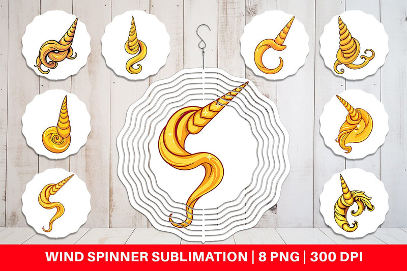 Wind Spinner Unicorn Horn Sublimation artnoy 