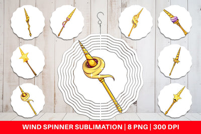 Wind Spinner Unicorn Wand Sublimation artnoy 