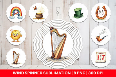 Wind Spinner Unlucky Charms Retro Sublimation artnoy 