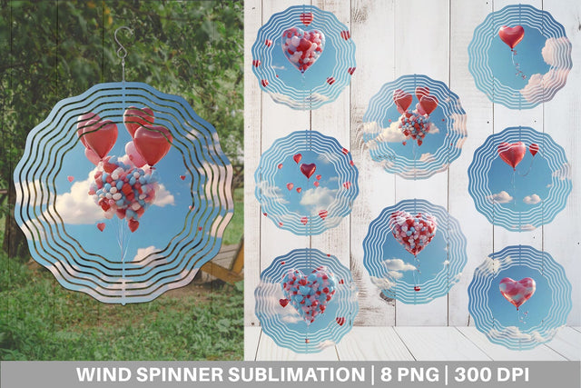 Wind Spinner Valentine Balloon Sublimation artnoy 