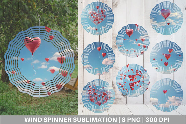 Wind Spinner Valentine Balloon Sublimation artnoy 