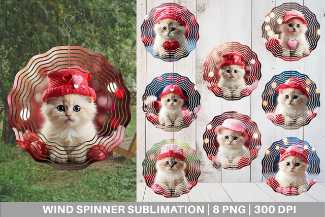 Wind Spinner Valentine Birman Cat Sublimation artnoy 