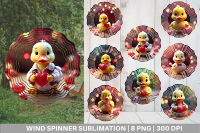 Wind Spinner Valentine Duck Sublimation artnoy 