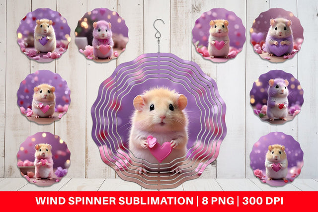 Wind Spinner Valentine Lilac Gerbil Sublimation artnoy 