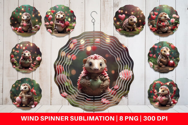 Wind Spinner Valentine Pangolin Sublimation artnoy 