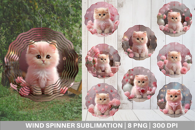 Wind Spinner Valentine Persian Cat Sublimation artnoy 