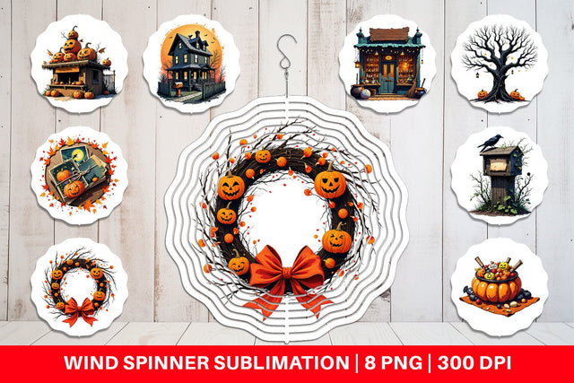Wind Spinner Vintage Halloween Sublimation artnoy 